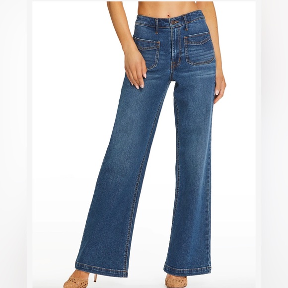 Jessica Simpson Denim - Jessica Simpson Tease High Rise Wide Leg in Midnight Games Size 16